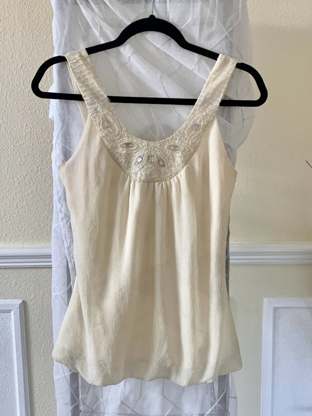 Studio Y Ivory Cottagecore Y2K Embellished Tank Size Small